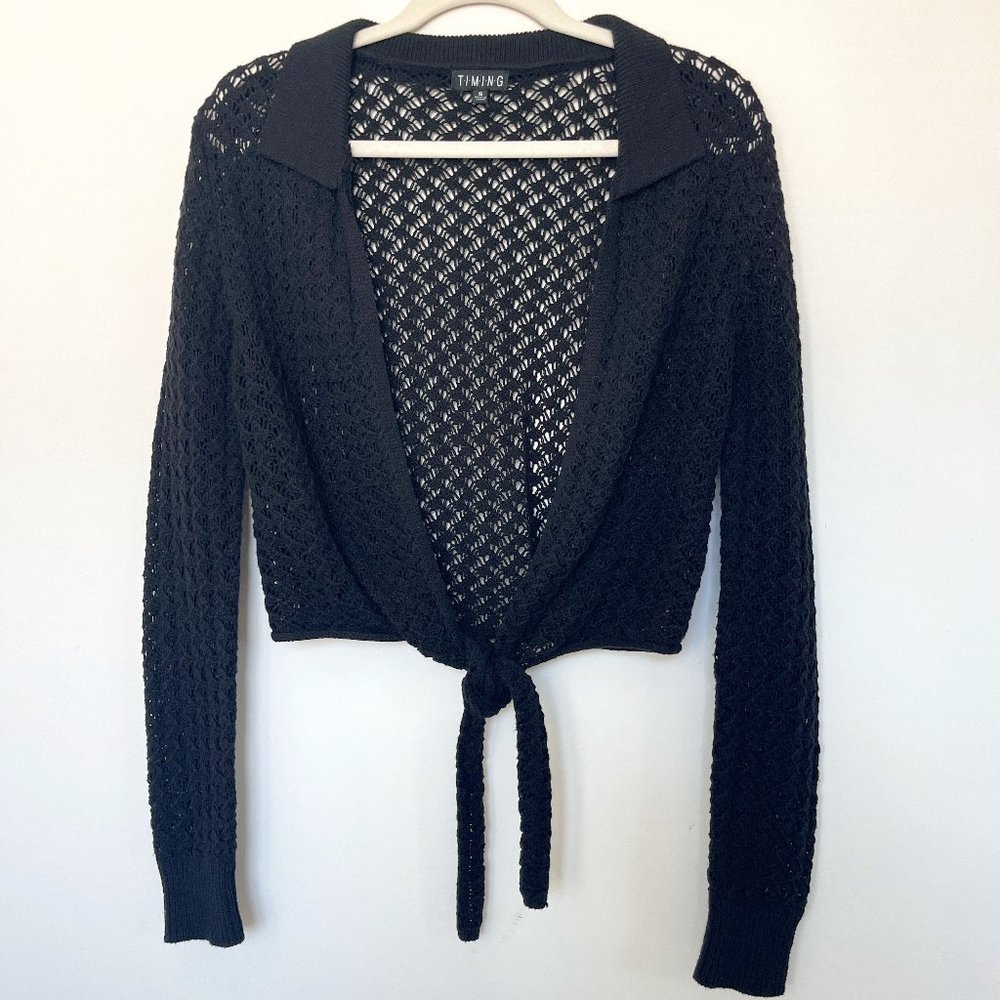 Black Knitted Kimono
